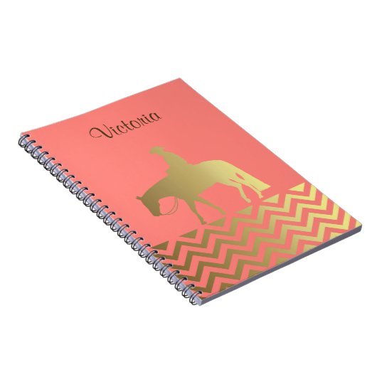 Goldenes korallenrotes notizblock (Rechte Seite)