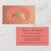 Goldenes korallenrotes visitenkarte (Vorne/Hinten)