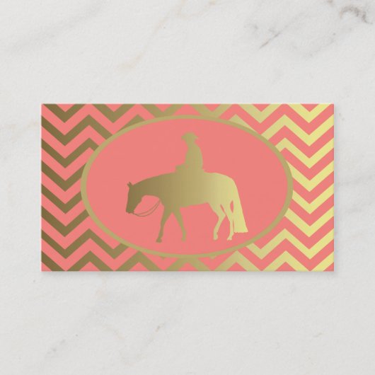 Goldenes korallenrotes visitenkarte (Vorderseite)