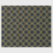 Goldenes Kreismuster Geschenkpapier (Flach)