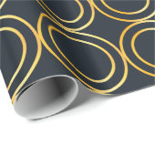 Goldenes Kreismuster Geschenkpapier (Rolleneckpunkt)