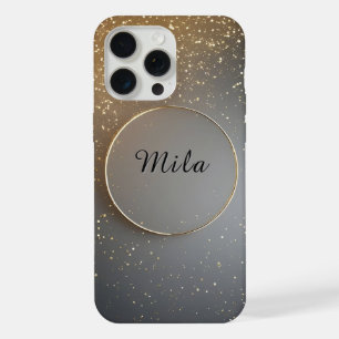 Goldenes Kreismuster im minimalistischen Design iPhone 15 Pro Max Hülle