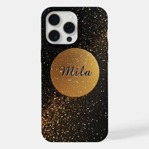 Goldenes Kreismuster im minimalistischen Design iPhone 15 Pro Max Hülle
