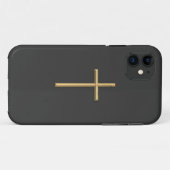 Goldenes Kreuz "3-D" Case-Mate iPhone Hülle (Rückseite (Horizontal))
