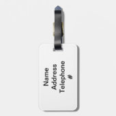 Goldenes Kreuz "3-D" Gepäckanhänger (Rückseite vertikal)