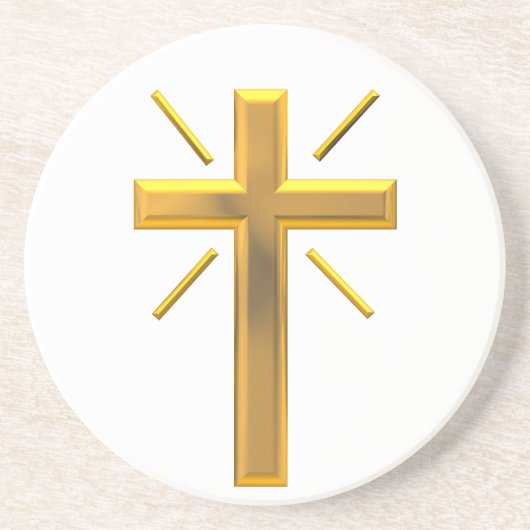 Goldenes Kreuz 4 Getränkeuntersetzer (Vorne)