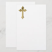 Goldenes Kreuz Briefpapier (Vorne/Hinten)