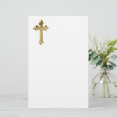 Goldenes Kreuz Briefpapier (Stehend Vorderseite)