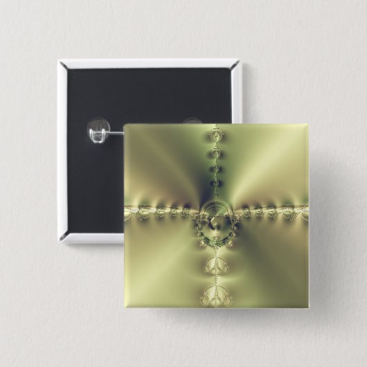 Goldenes Kreuz Button (Vorne & Hinten)