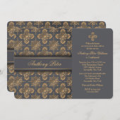 Goldenes Kreuz - Einladung (Vorne/Hinten)