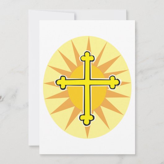 Goldenes Kreuz Einladung (Vorderseite)