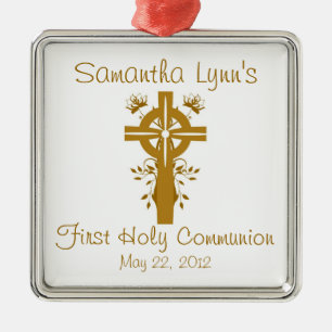 Goldenes Kreuz Erste Heilige Kommune Ornament Gefa Aus Metall