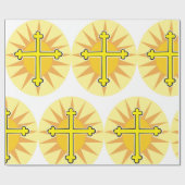 Goldenes Kreuz Geschenkpapier (Flach)
