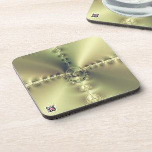 Goldenes Kreuz Getränkeuntersetzer