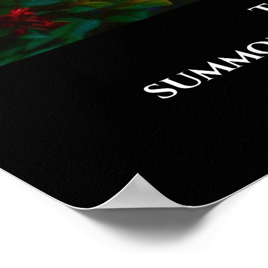 Goldenes Kreuz im Himmlischen Tropengarten Poster (Ecke)