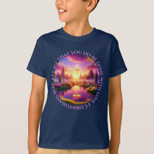Goldenes Kreuz im Himmlischen Tropengarten T-Shirt