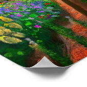 Goldenes Kreuz in einem Gartenposter Poster (Ecke)