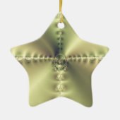 Goldenes Kreuz Keramikornament (Hinten)