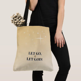 Goldenes Kreuz Lass Los Lass Gott Licht Tasche