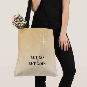 Goldenes Kreuz Lass Los Lass Gott Licht Tasche