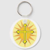 Goldenes Kreuz Schlüsselanhänger (Rückseite)