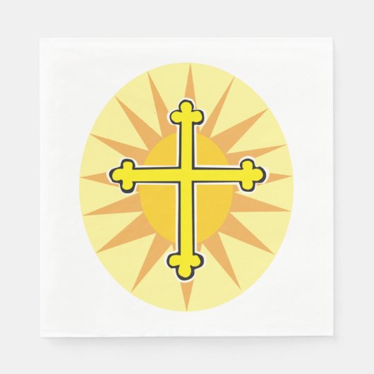 Goldenes Kreuz Serviette (Vorderseite)