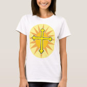Goldenes Kreuz T-Shirt (Vorderseite)