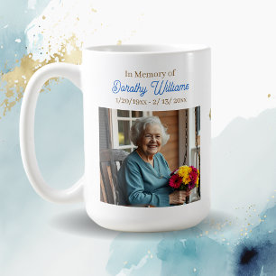 Goldenes Kreuz und Blumen Erinnerungsstück Kaffeetasse