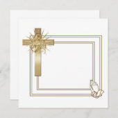 Goldenes Kreuz und Einladungen zum Gebet (Vorne/Hinten)