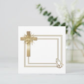 Goldenes Kreuz und Einladungen zum Gebet (Stehend Vorderseite)