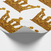 Goldenes Kronen-Packpapier Geschenkpapier (Ecke)