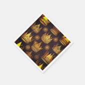 Goldenes Kronenmuster Serviette (Ecke)