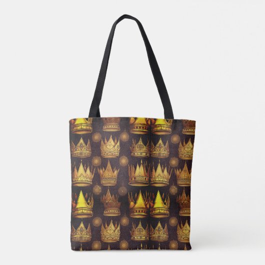 Goldenes Kronenmuster Tasche (Rückseite)