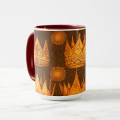 Goldenes Kronenmuster Tasse (Vorderseite Links)