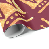 Goldenes Kronenpapier Geschenkpapier (Rolleneckpunkt)