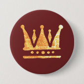 Goldenes Kronenrunder Abzeichen Button (Vorderseite)