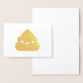 Goldenes Lächeln Kackend Folienkarte (Anzeige)