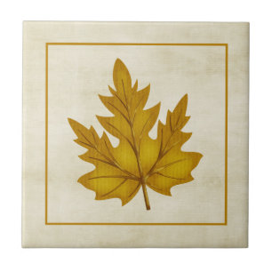 Goldenes Leaf Fall Saison Themed Tile Fliese