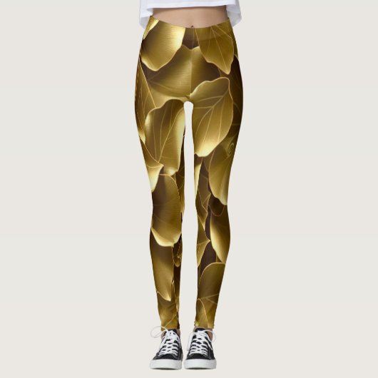 Goldenes Leaf Leggings (Vorderseite)