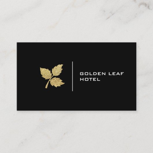 Goldenes Leaf | Luxus Visitenkarte (Vorderseite)