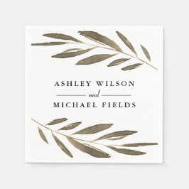 Goldenes Leaf Moderne Kunst, Dichtung und Musik Ho Serviette