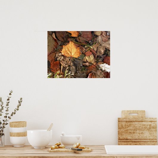 Goldenes Leaf Poster (Küche)