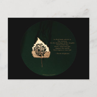 Goldenes Leaf Postkarte