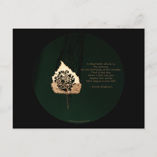 Goldenes Leaf Postkarte (Vorderseite)