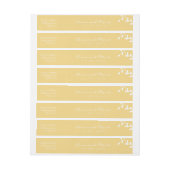 Goldenes Leaf Rundum-Adressaufkleber (Bogen)