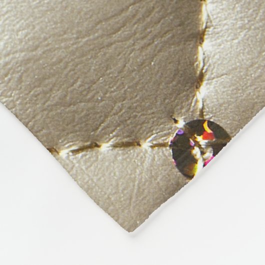 Goldenes Leder: Luxuriöse Hintergrundtextur Fleecedecke (Ecke)