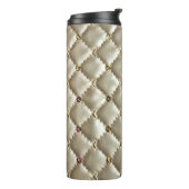 Goldenes Leder: Luxuriöse Hintergrundtextur Thermosbecher (Nach links gedreht)