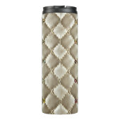 Goldenes Leder: Luxuriöse Hintergrundtextur Thermosbecher (Rückseite)
