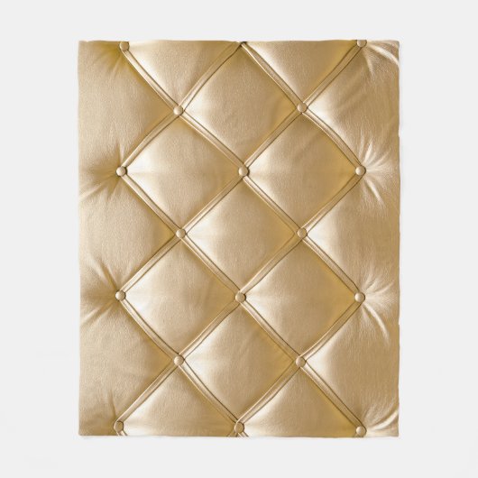 Goldenes Leder Upholsterie Fleecedecke (Vorderseite)