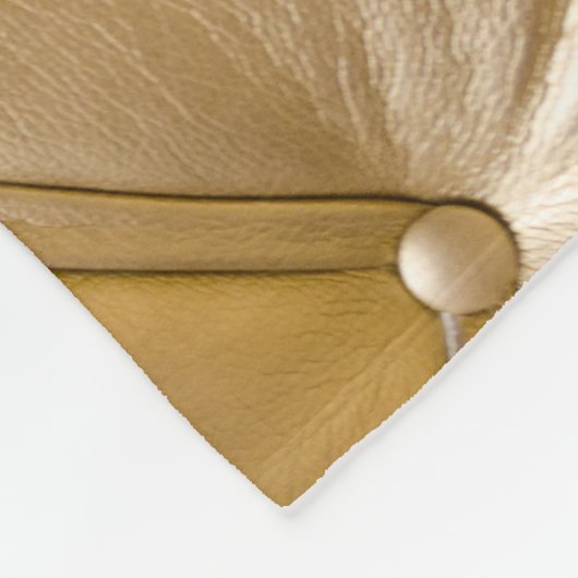 Goldenes Leder Upholsterie Fleecedecke (Ecke)